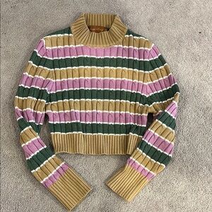 Striped Multicolor Ribbed Sweater